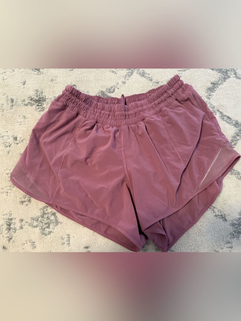 lululemon athletica Women's Ruched Waist Athletic Shorts in Mauve